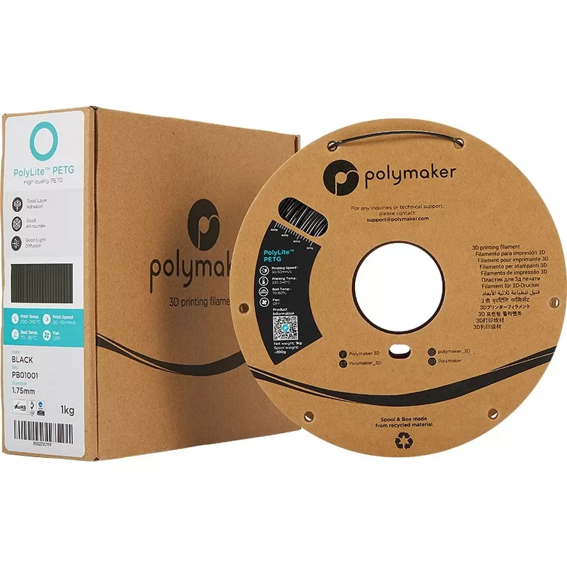 Packaging PolyLite PETG Noir - 2.85mm - 1 kg Packaging PolyLite PETG Noir - 2.85mm - 1 kg