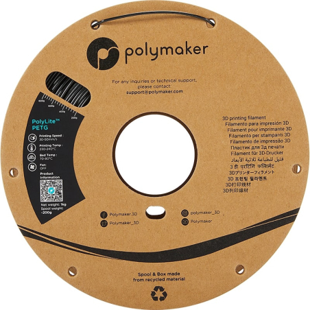 PolyLite PETG Noir Polymaker - 1.75mm - 1 kg