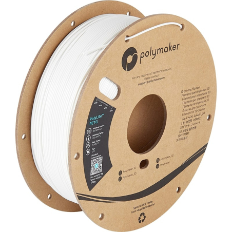 PolyLite PETG Blanc Polymaker - 1.75mm - 1 kg