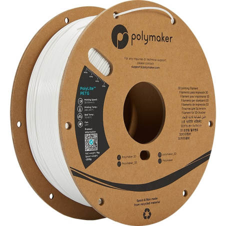 PolyLite PETG Blanc - 2.85mm - 1 kg