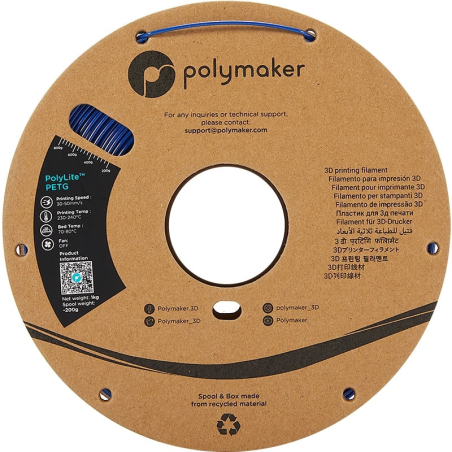 PETG Bleu PolyLite - 2.85mm - 1 kg PETG Bleu PolyLite - 2.85mm - 1 kg