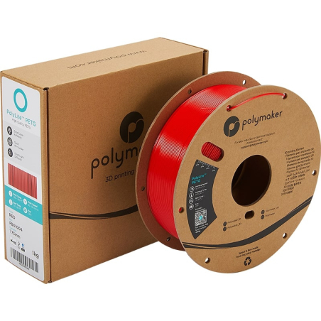 Emballage PolyLite PETG Rouge - 2.85mm - 1 kg Emballage PolyLite PETG Rouge - 2.85mm - 1 kg