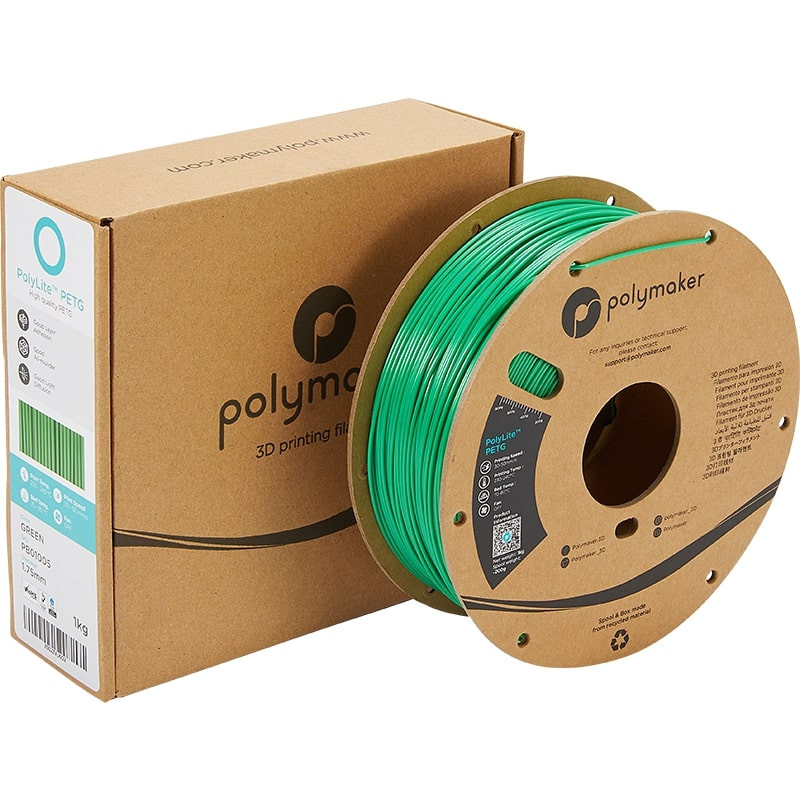 Emballage PolyLite PETG Vert - 1.75mm - 1 kg