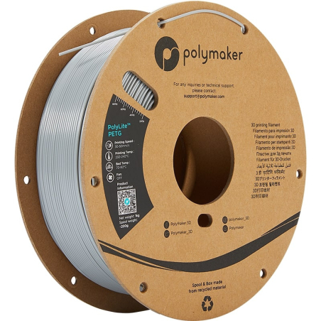 PolyLite PETG Gris - 2.85mm - 1 kg