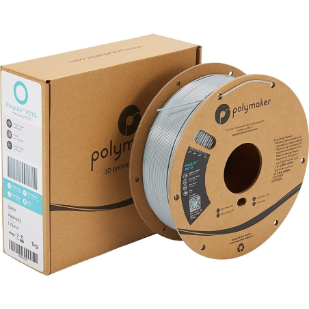 Emballage PolyLite PETG Gris - 2.85mm - 1 kg Emballage PolyLite PETG Gris - 2.85mm - 1 kg