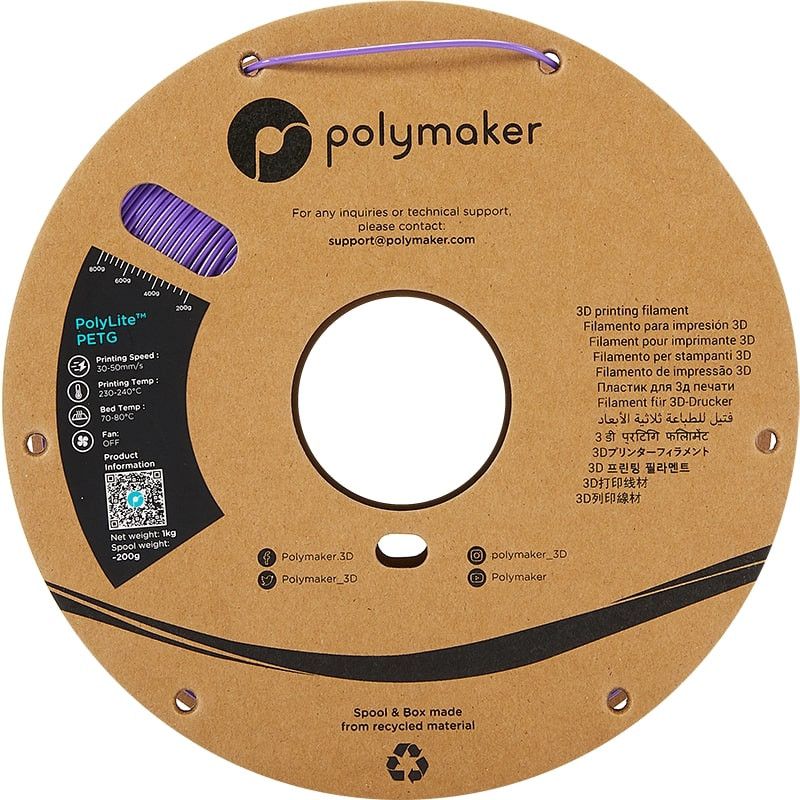 Filament PolyLite PETG Violet - 1.75mm - 1 kg