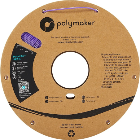 Filament PolyLite PETG Violet - 1.75mm - 1 kg Filament PolyLite PETG Violet - 1.75mm - 1 kg