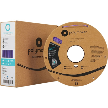 Packaging PolyLite PETG Violet - 1.75mm - 1 kg Packaging PolyLite PETG Violet - 1.75mm - 1 kg