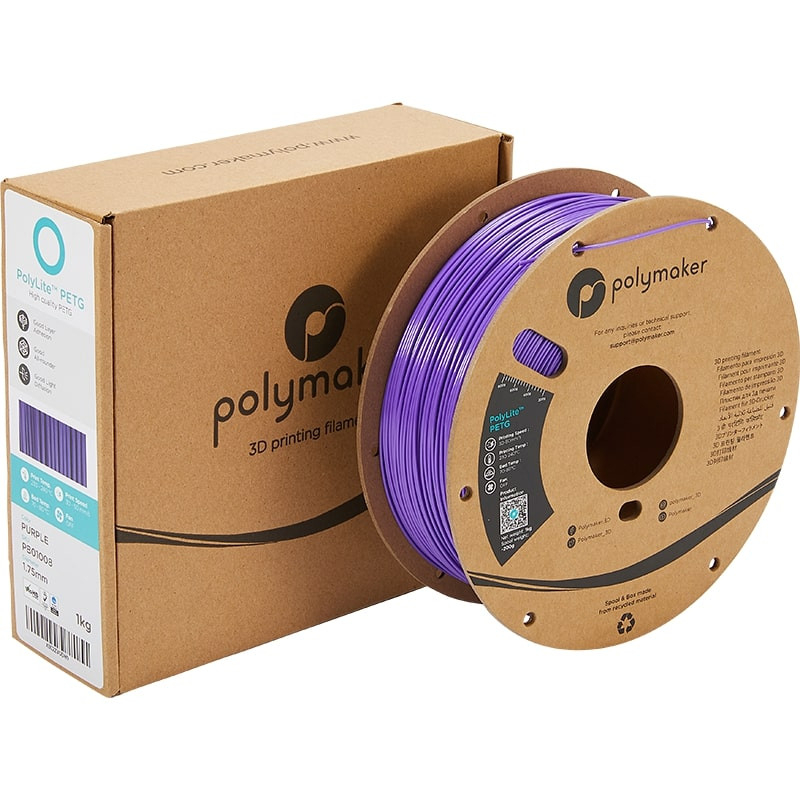 Emballage PolyLite PETG Violet - 2.85mm - 1 kg