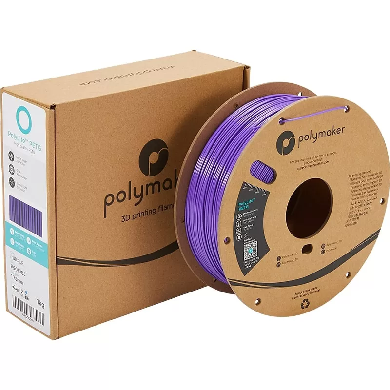 Emballage PolyLite PETG Violet - 2.85mm - 1 kg Emballage PolyLite PETG Violet - 2.85mm - 1 kg