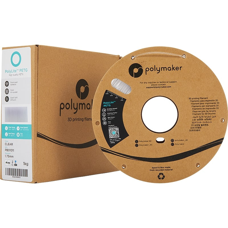 Packaging PolyLite PETG Transparent - 2.85mm - 1 kg