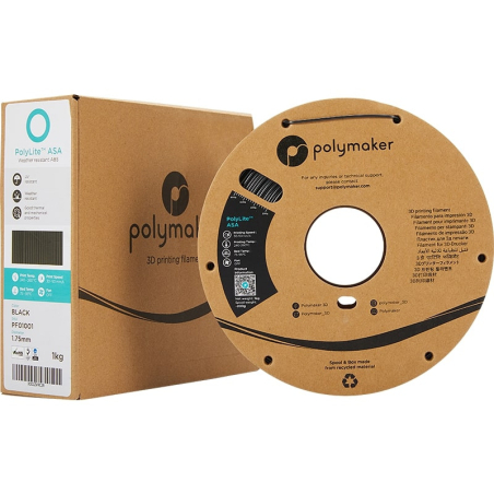 Packaging PolyLite ASA Noir - 2.85mm - 1 kg Packaging PolyLite ASA Noir - 2.85mm - 1 kg