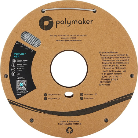 Filament PolyLite ASA Gris - 1.75mm - 1 kg