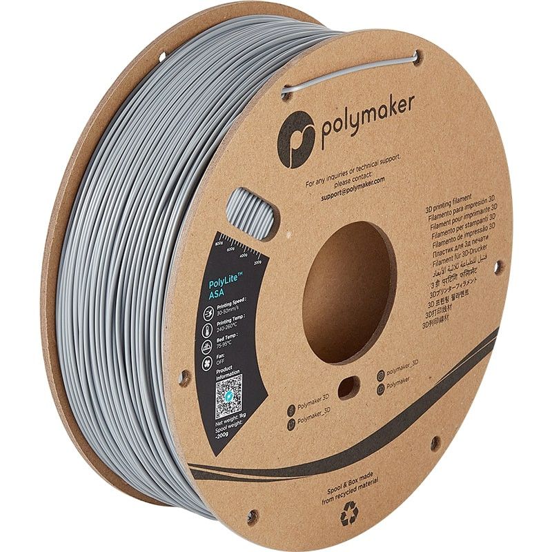 Raise3D Filament Premium PLA Gris 1.75mm 1kg - Polyfab3D