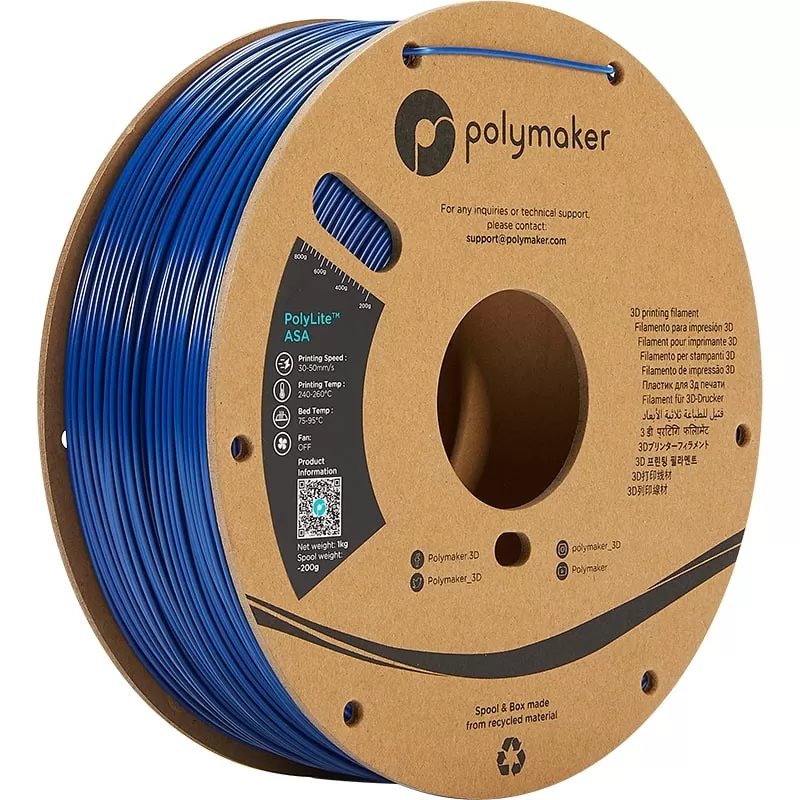 PolyLite ASA Bleu - 2.85mm - 1 kg PolyLite ASA Bleu - 2.85mm - 1 kg