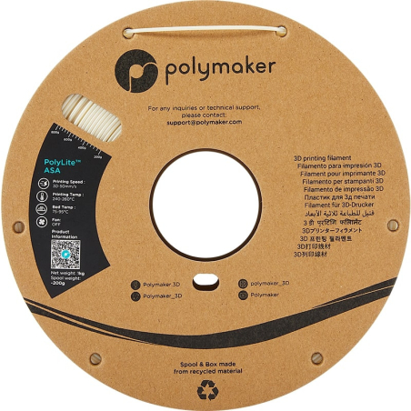 Filament PolyLite ASA Naturel - 1.75mm - 1 kg Filament PolyLite ASA Naturel - 1.75mm - 1 kg