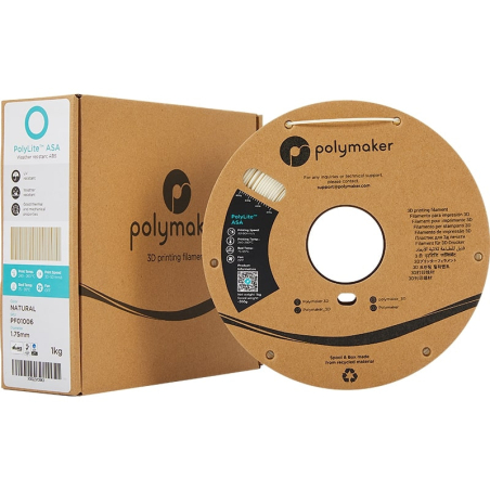 Packaging PolyLite ASA Naturel - 1.75mm - 1 kg
