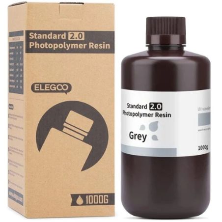 ELEGOO Résine Standard pour Imprimantes 3D LCD UV 405nm Résine  Photopolymère Rapide, Gris 1000G –