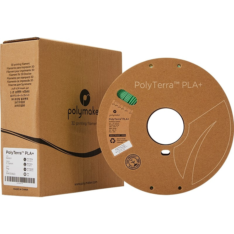 Emballage PolyTerra+ PLA Vert - 1.75mm - 1 kg