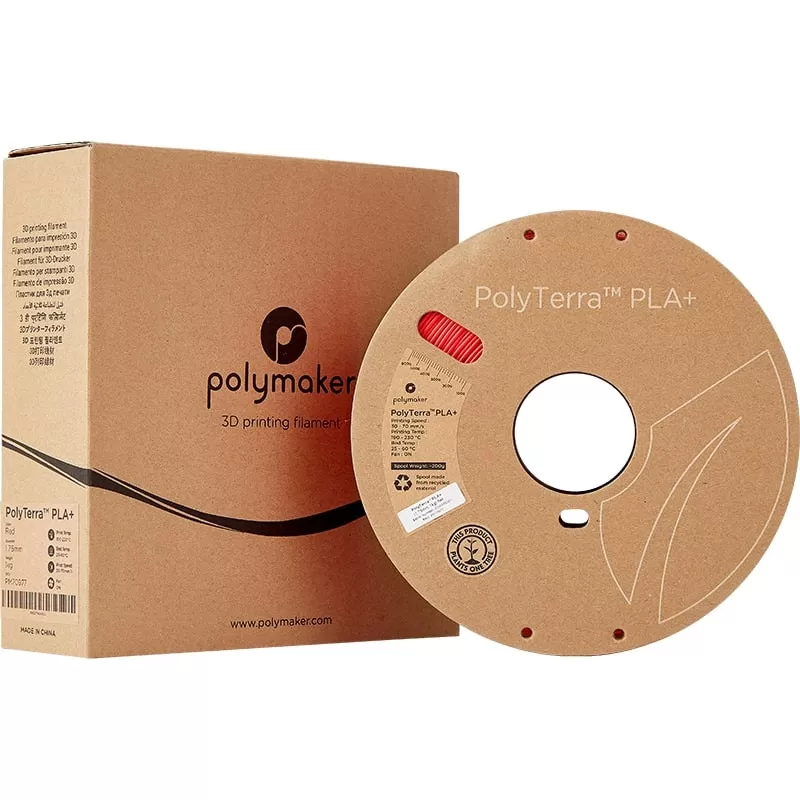 Packaging PolyTerra+ PLA Rouge - 1.75mm - 1 kg Packaging PolyTerra+ PLA Rouge - 1.75mm - 1 kg