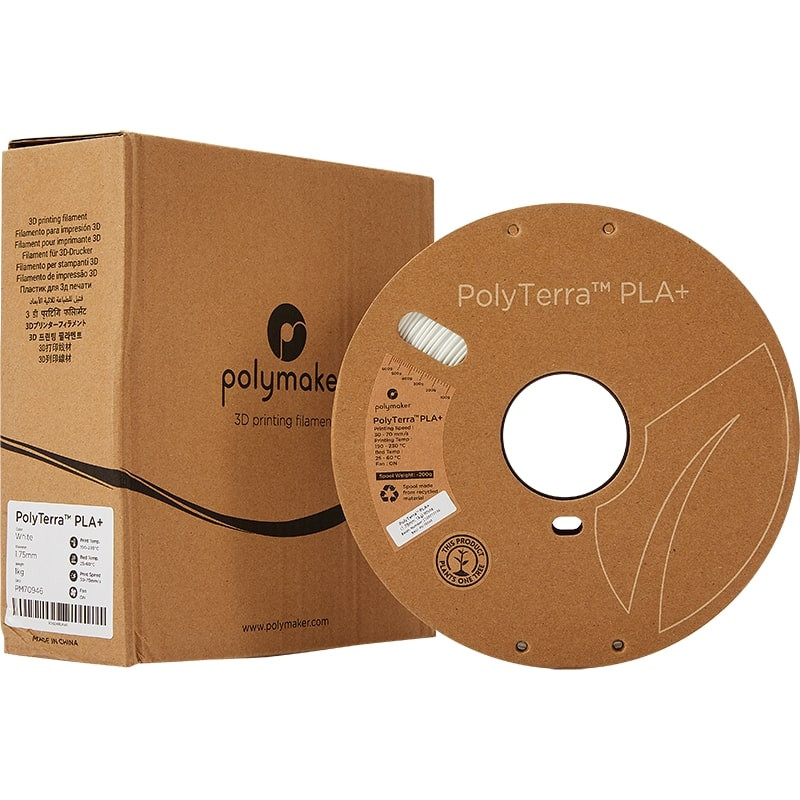 Emballage PolyTerra+ PLA Blanc - 1.75mm - 1 kg