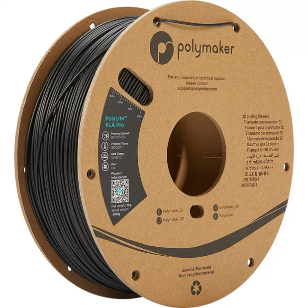 PolyLite PLA Pro Noir - 1.75mm - 1 kg