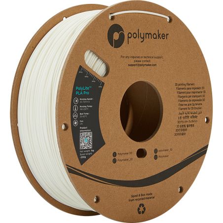 PolyLite PLA Pro Blanc - 1.75mm - 1 kg