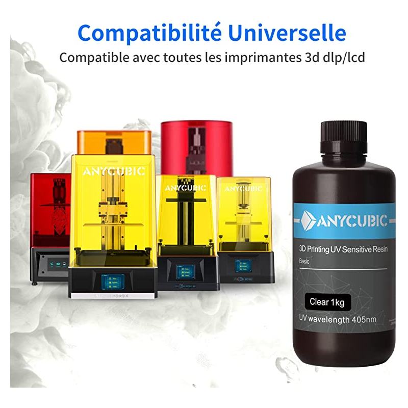Compatible résine standard Transparente Anycubic - 1 kg