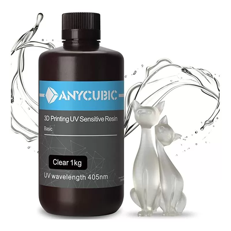 Résine standard Transparente Anycubic - 1 kg Résine standard Transparente Anycubic - 1 kg