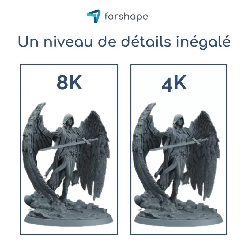 Détails Résine 8K Grise Forshape Premium - 1Kg Détails Résine 8K Grise Forshape Premium - 1Kg