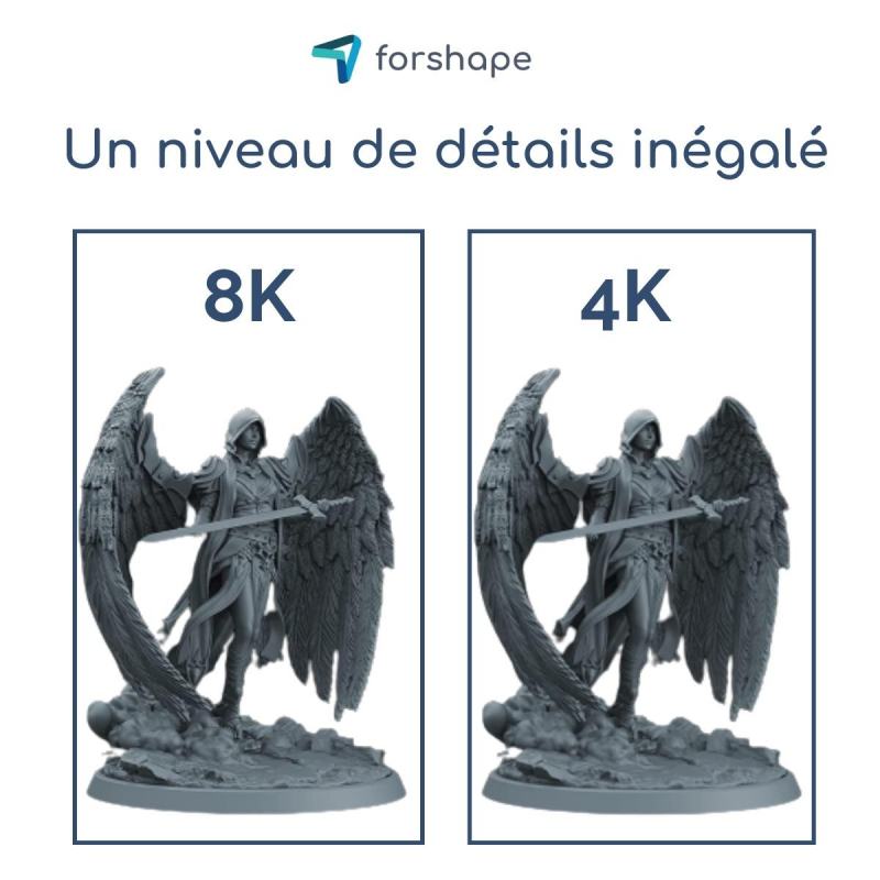 Détails Résine 8K Grise Forshape Premium - 1Kg
