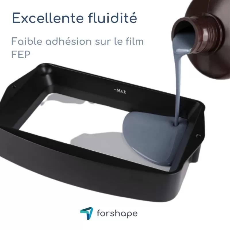 Fluidité résine 8K Noire Forshape Premium - 1Kg Fluidité résine 8K Noire Forshape Premium - 1Kg
