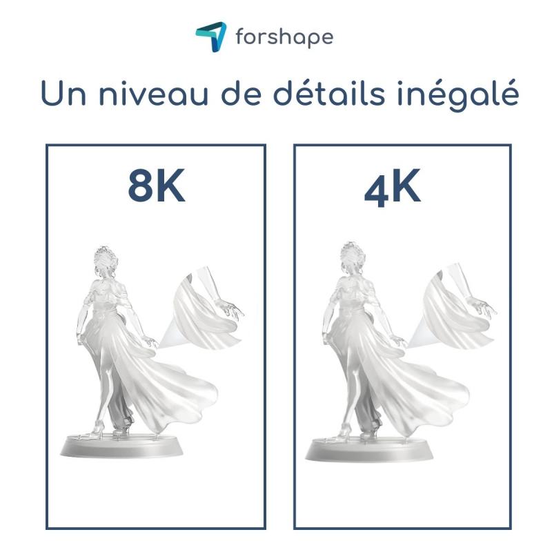 Résine 8K Transparente Forshape Premium - 1Kg - Polyfab3D