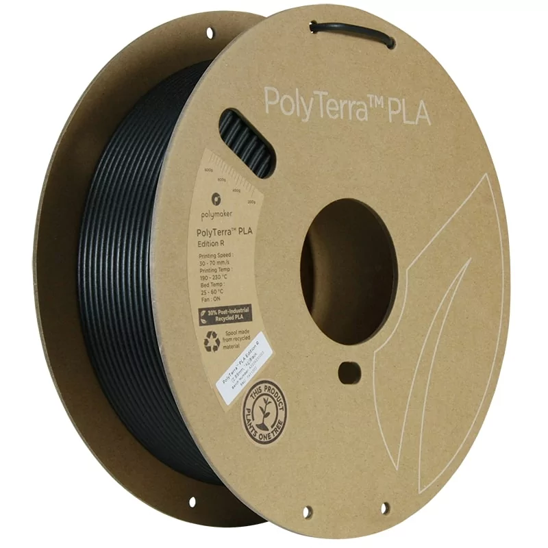 PolyTerra PLA Edition-R Noir - 2.85mm - 1 kg PolyTerra PLA Edition-R Noir - 2.85mm - 1 kg