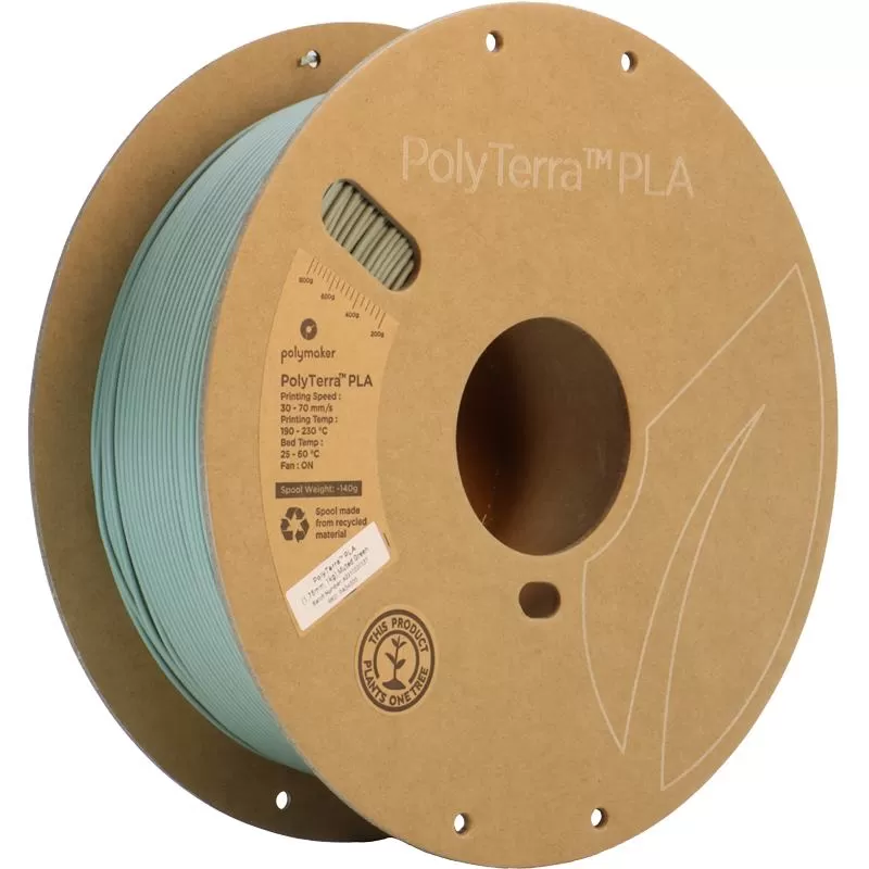 PolyTerra PLA Muted Green (Vert) - 1.75mm - 1 kg PolyTerra PLA Muted Green (Vert) - 1.75mm - 1 kg