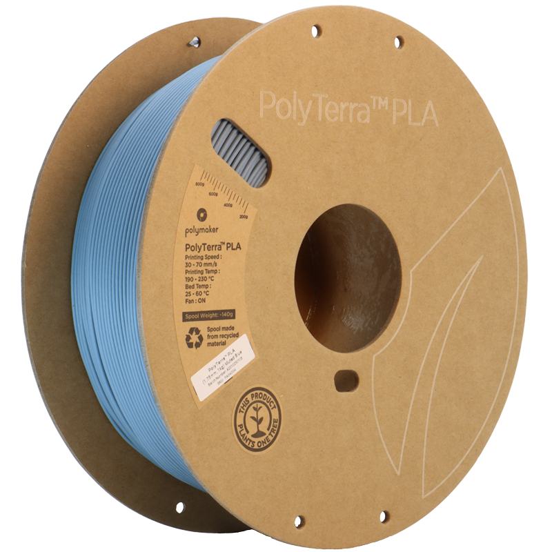 PolyTerra PLA Muted Blue (Bleu) - 1.75mm - 1 kg