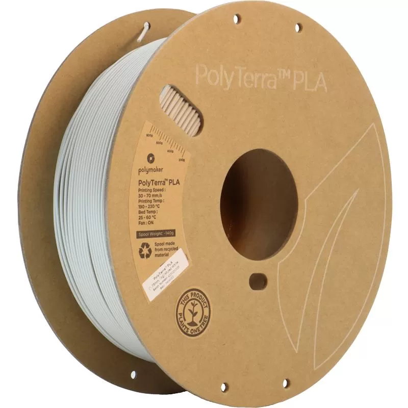 PolyTerra PLA Muted White (Blanc) - 1.75mm - 1 kg PolyTerra PLA Muted White (Blanc) - 1.75mm - 1 kg