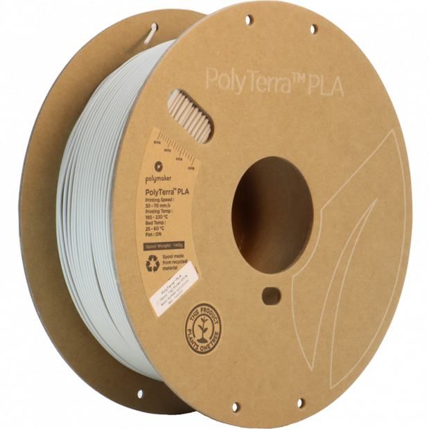 PolyTerra PLA Muted White (Blanc) - 1.75mm - 1 kg