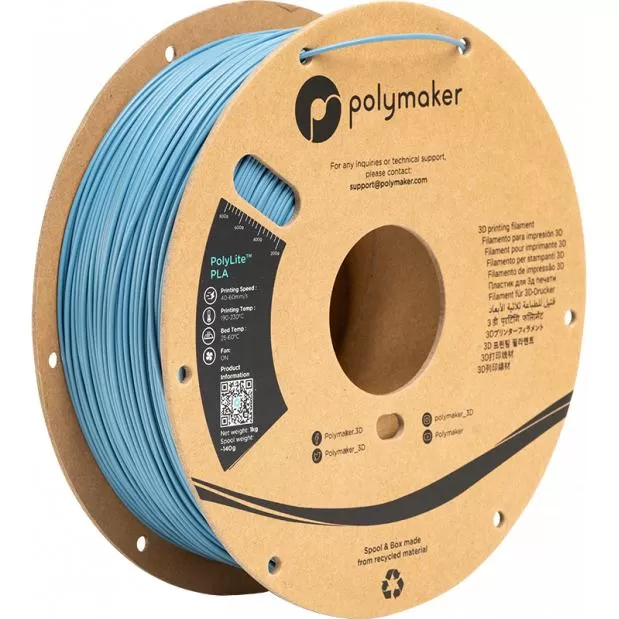 PolyLite PLA Stone Blue (Bleu Pierre) - 1.75mm - 1 kg
