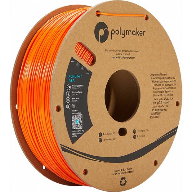 PolyLite ASA Orange - 1.75mm - 1 kg