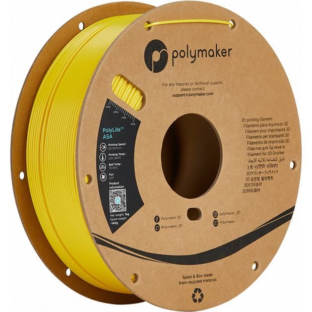 PolyLite ASA Jaune - 1.75mm - 1 kg