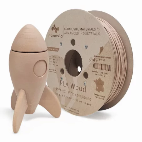 Nanovia - PLA Bois : composite de pin 45% - 1,75mm - 500 g