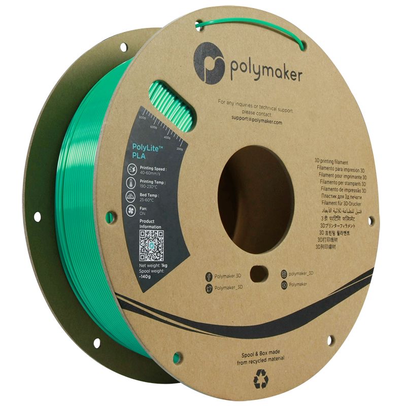 Achat Polylite Silk PLA Vert - 1.75mm - 1 kg - Polyfab3D