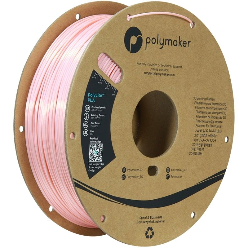 Achat Polylite Silk PLA Rose - 1.75mm - 1 kg - Polyfab3D