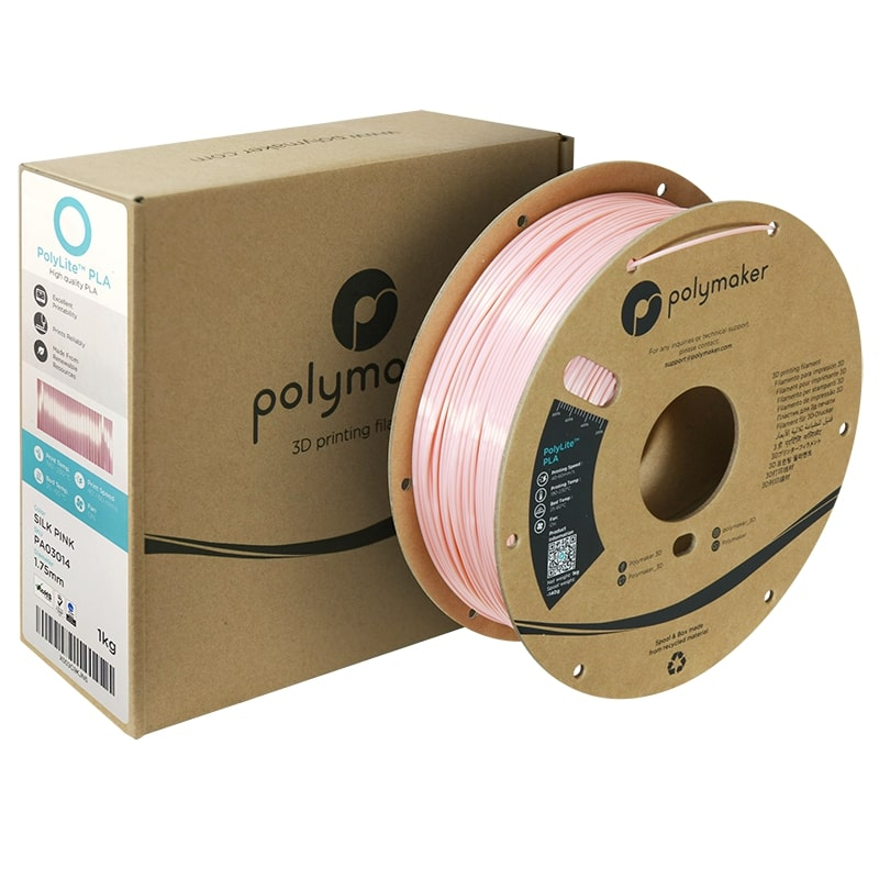 Achat Polylite Silk PLA Rose - 1.75mm - 1 kg - Polyfab3D
