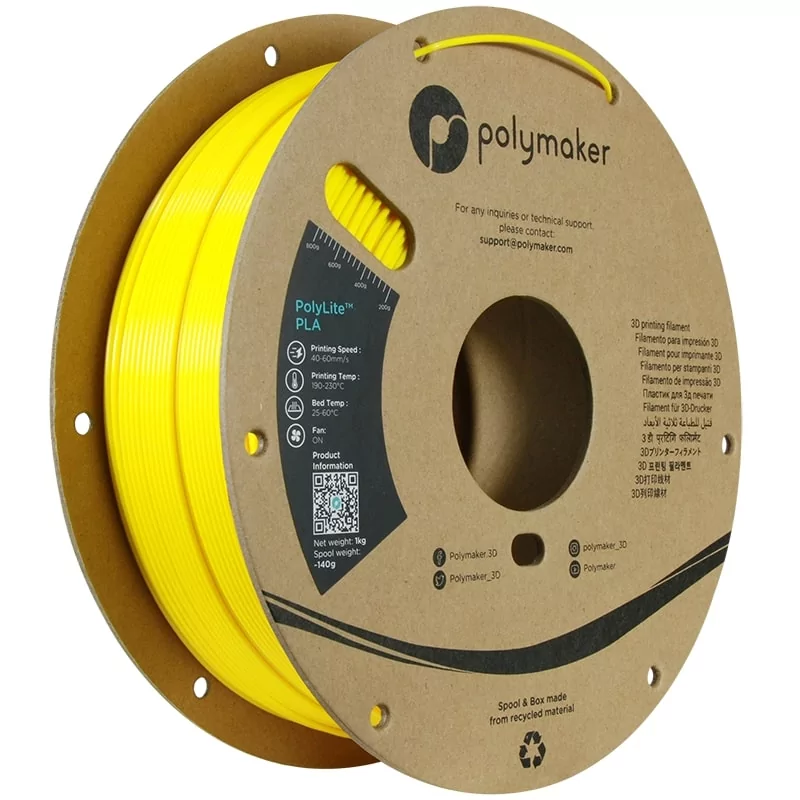 Polylite Silk PLA Jaune - 1.75mm - 1 kg Polylite Silk PLA Jaune - 1.75mm - 1 kg
