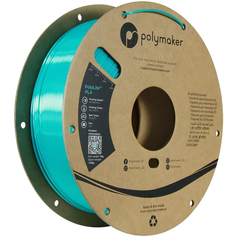 Polylite Silk PLA Teal (bleu-vert canard) - 1.75mm - 1 kg Polylite Silk PLA Teal (bleu-vert canard) - 1.75mm - 1 kg