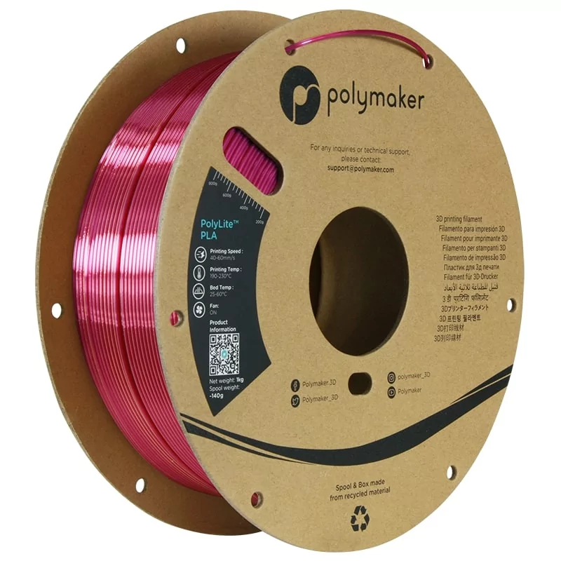 Polylite Dual Silk PLA Banquet Gold-Magenta - 1.75mm - 1 kg Polylite Dual Silk PLA Banquet Gold-Magenta - 1.75mm - 1 kg