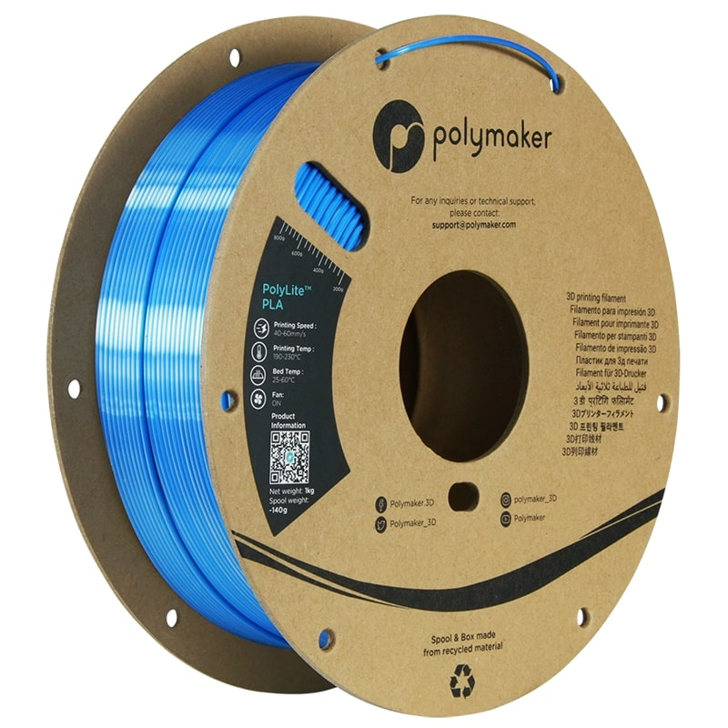Polylite Dual Silk PLA Beluga Silver-Blue - 1.75mm - 1 kg