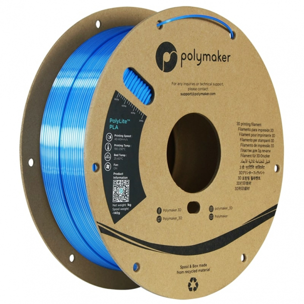 Polylite Dual Silk PLA Beluga Silver-Blue - 1.75mm - 1 kg